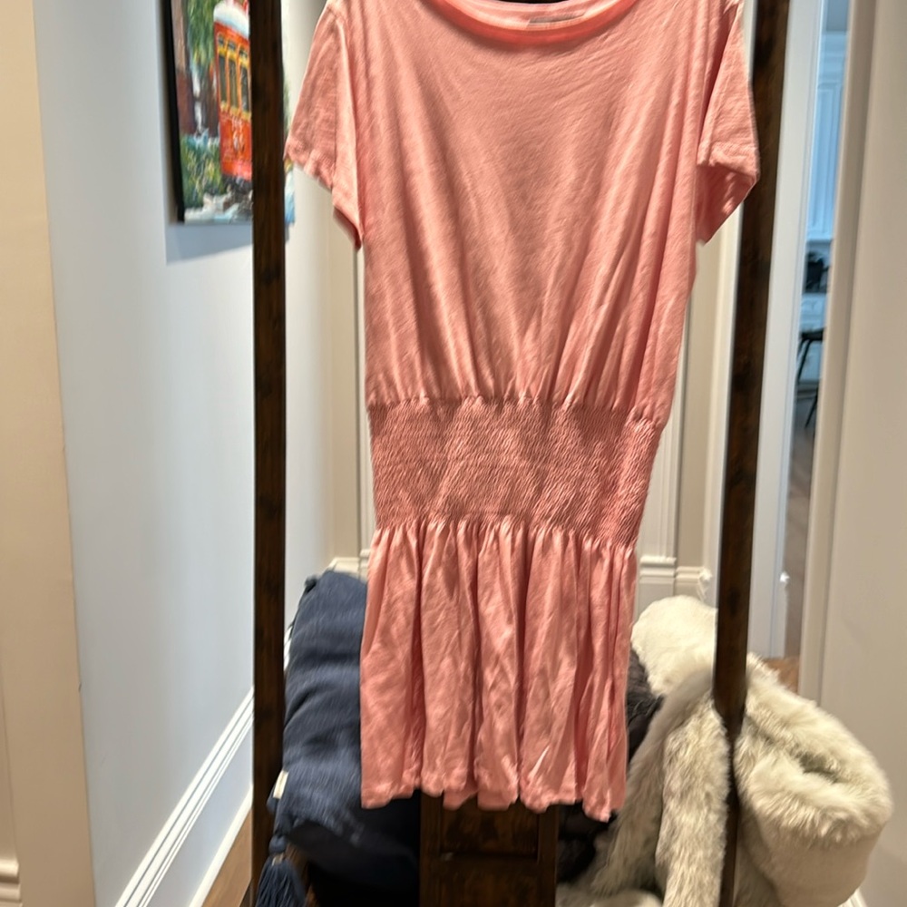 Tart pink drop waist t shirt dress size L